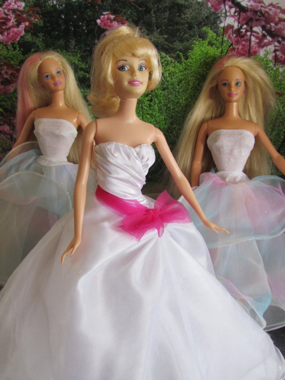 BARBIE BRIDE & BRIDESMAIDS' GOWNS: 3 FAIRYTALE ONES for CORONATION, GRAND BALLS